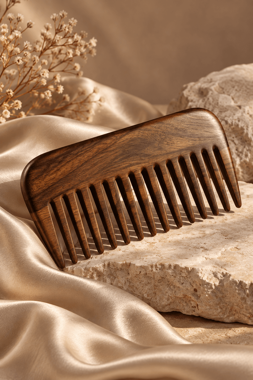 Walnut Wide-Tooth Comb